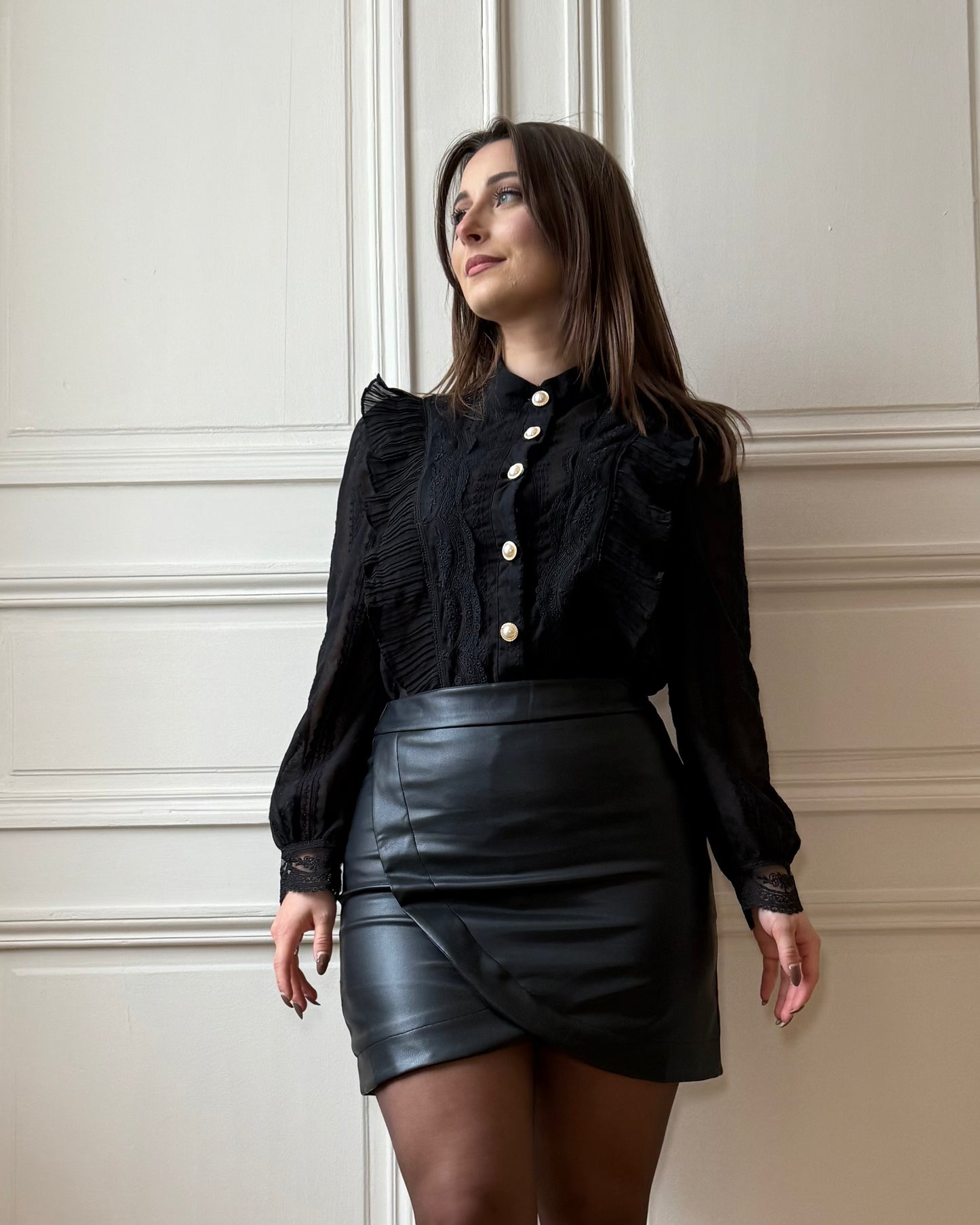 Jupe en simili cuir