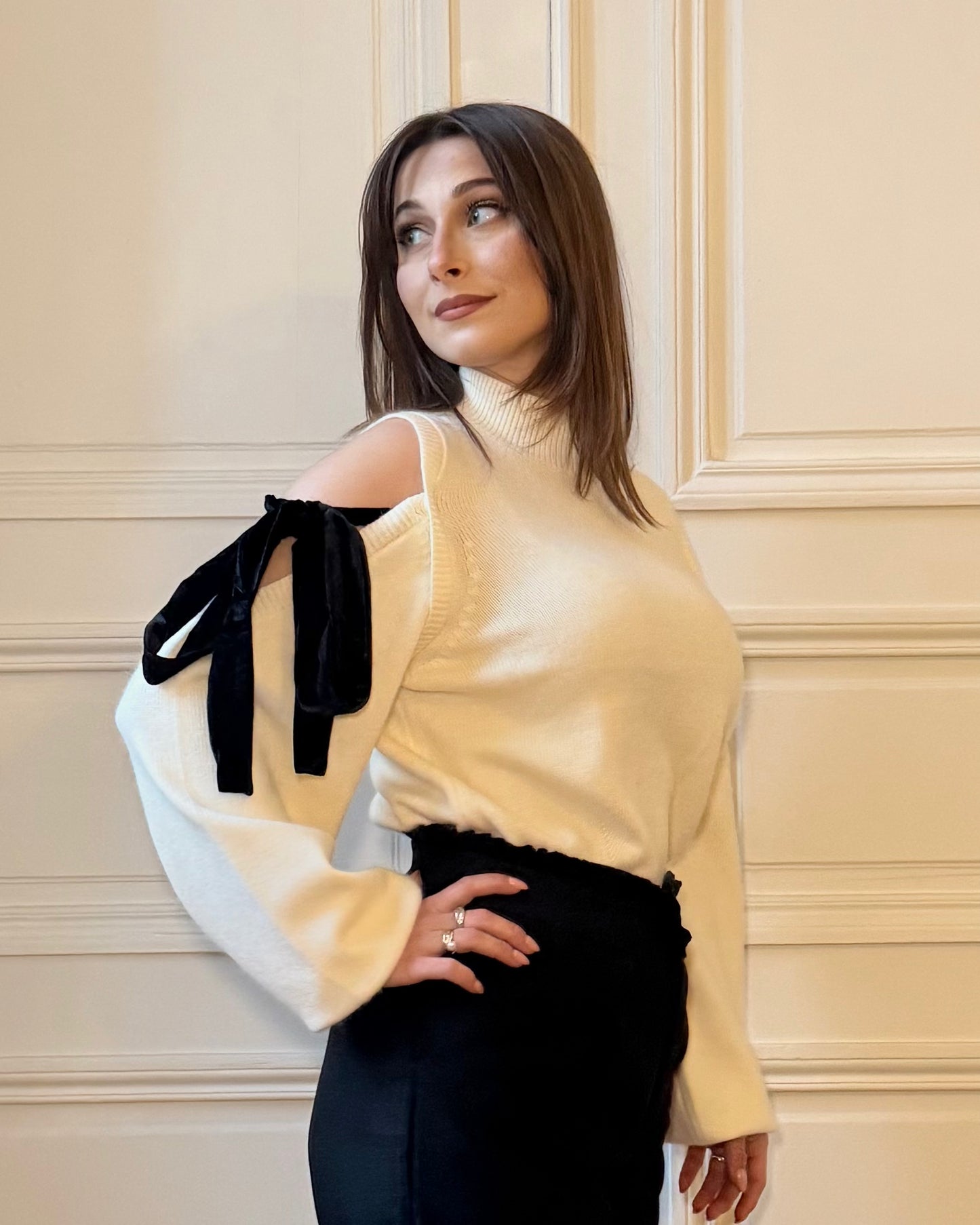Pull épaules nues