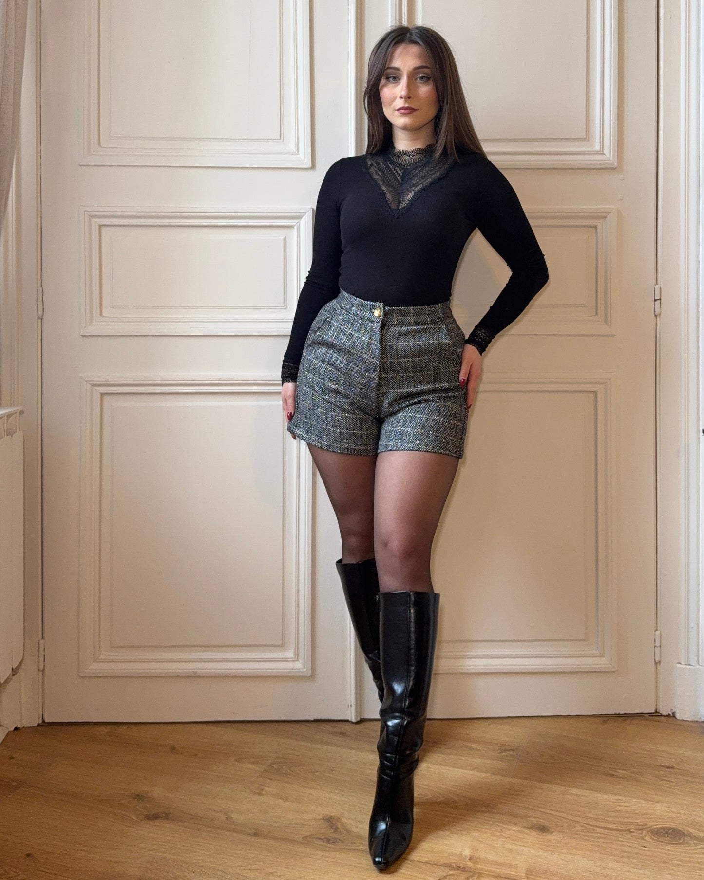Short en tweed