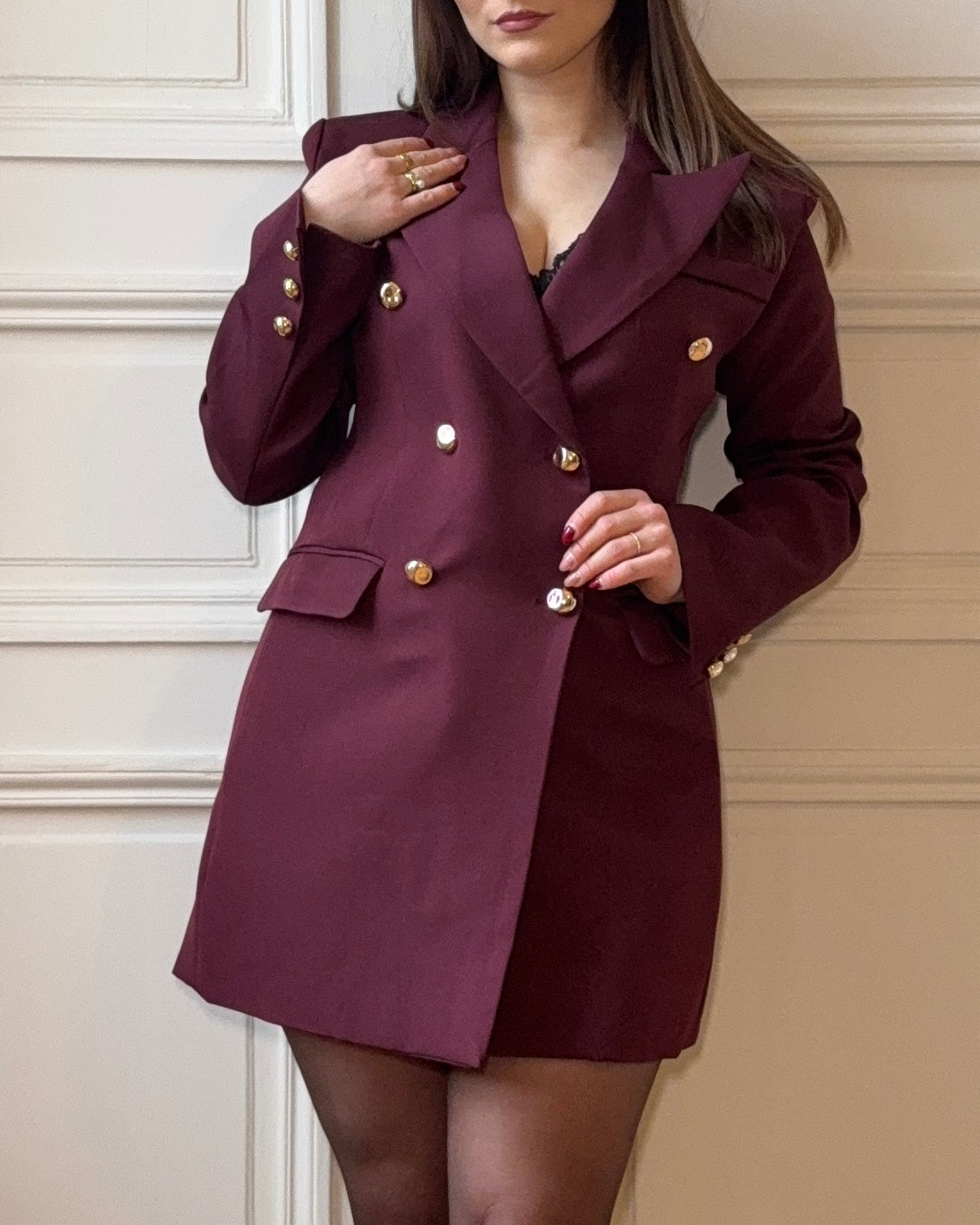 Robe blazer bordeaux
